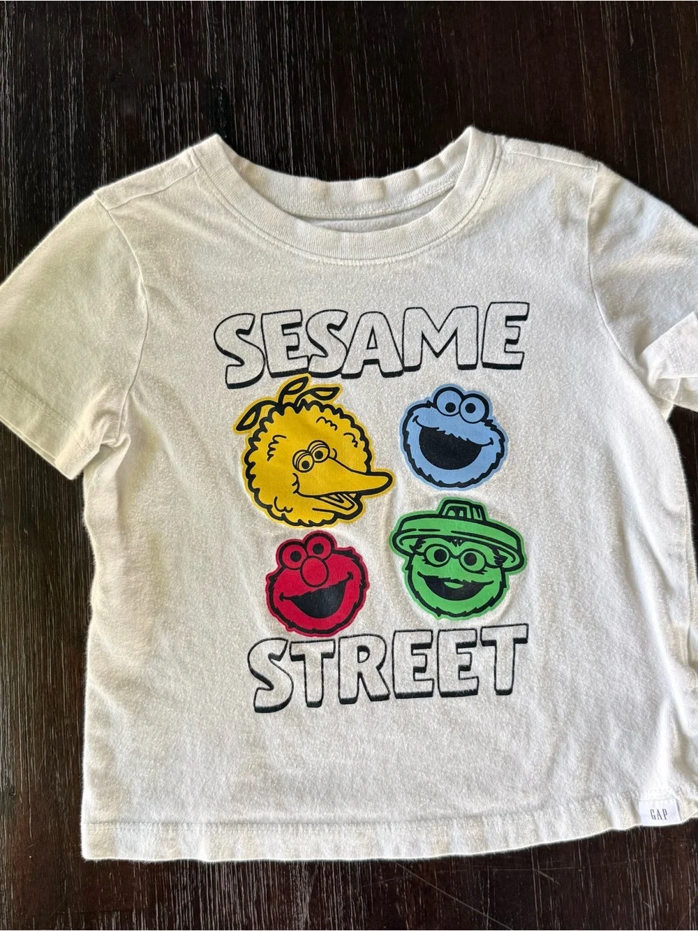 GAP White Sesame Street Characters Graphic Tee